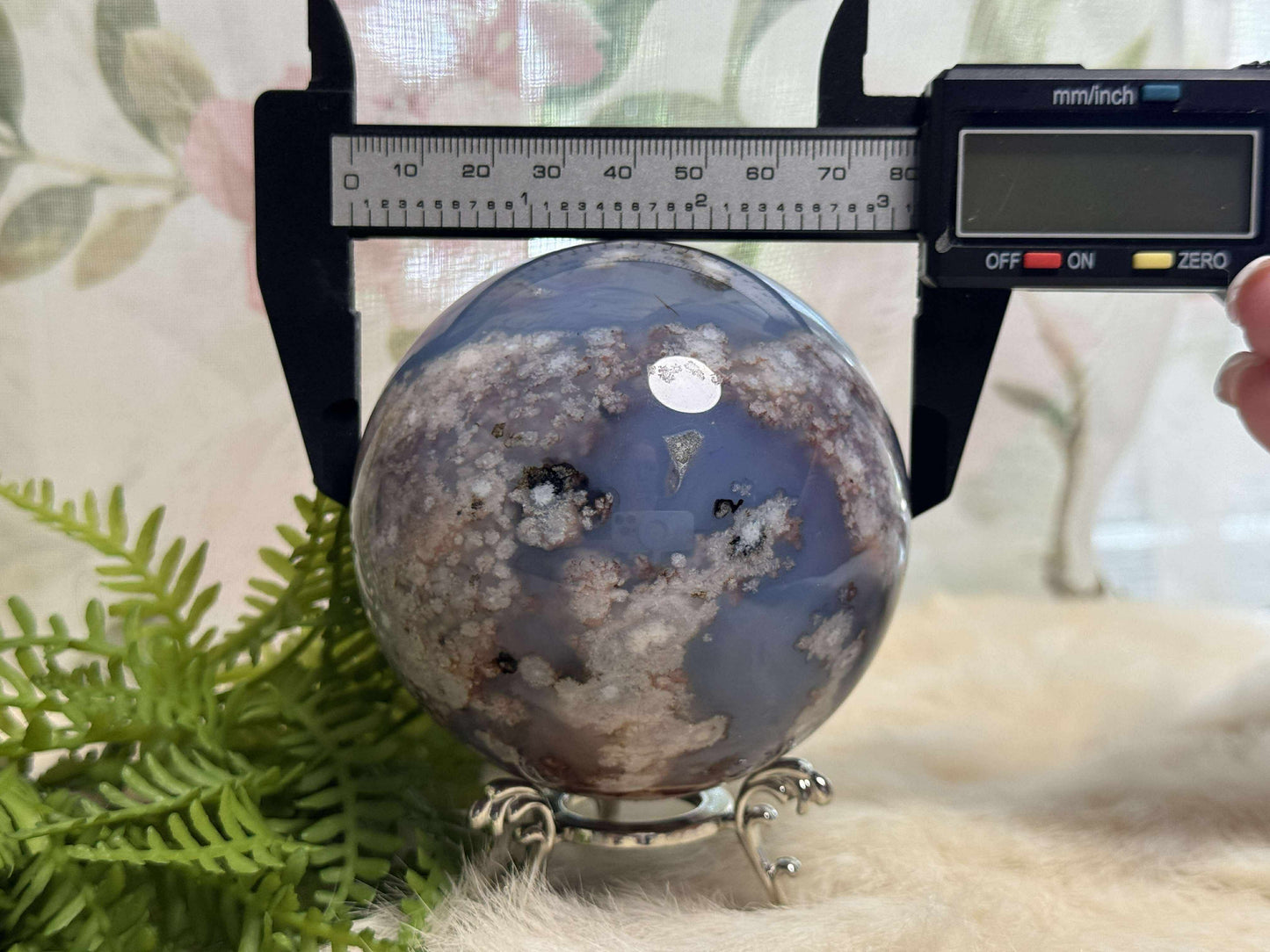 Blue Flower Agate Sphere
