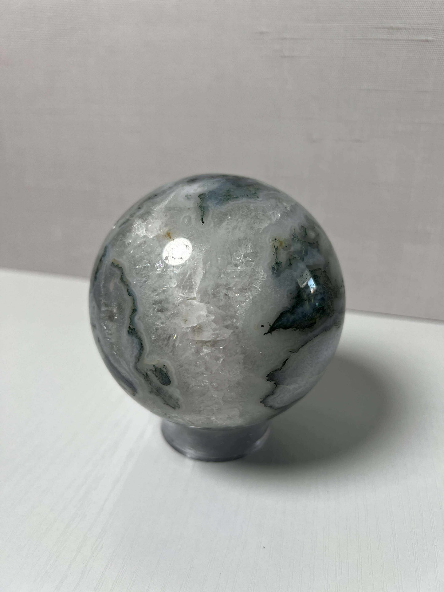 Green Moss Agate Sphere - Medium