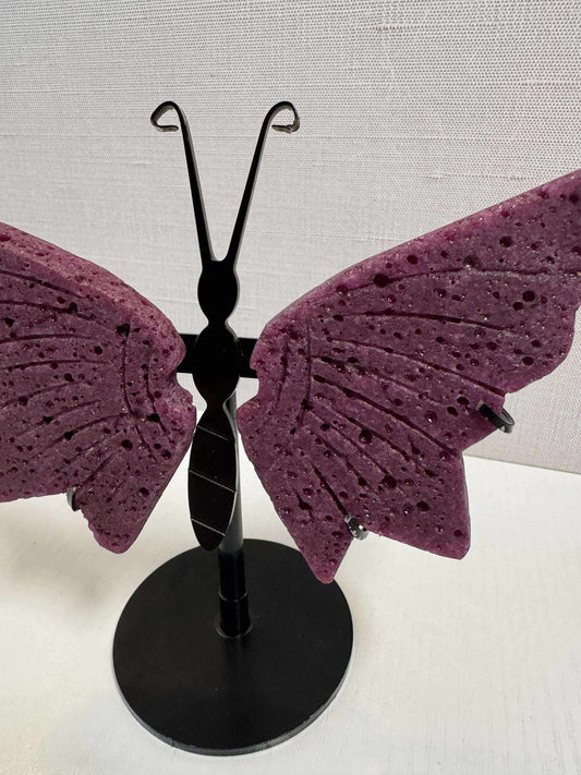 Honeycomb Ruby Butterfly w/ Stand