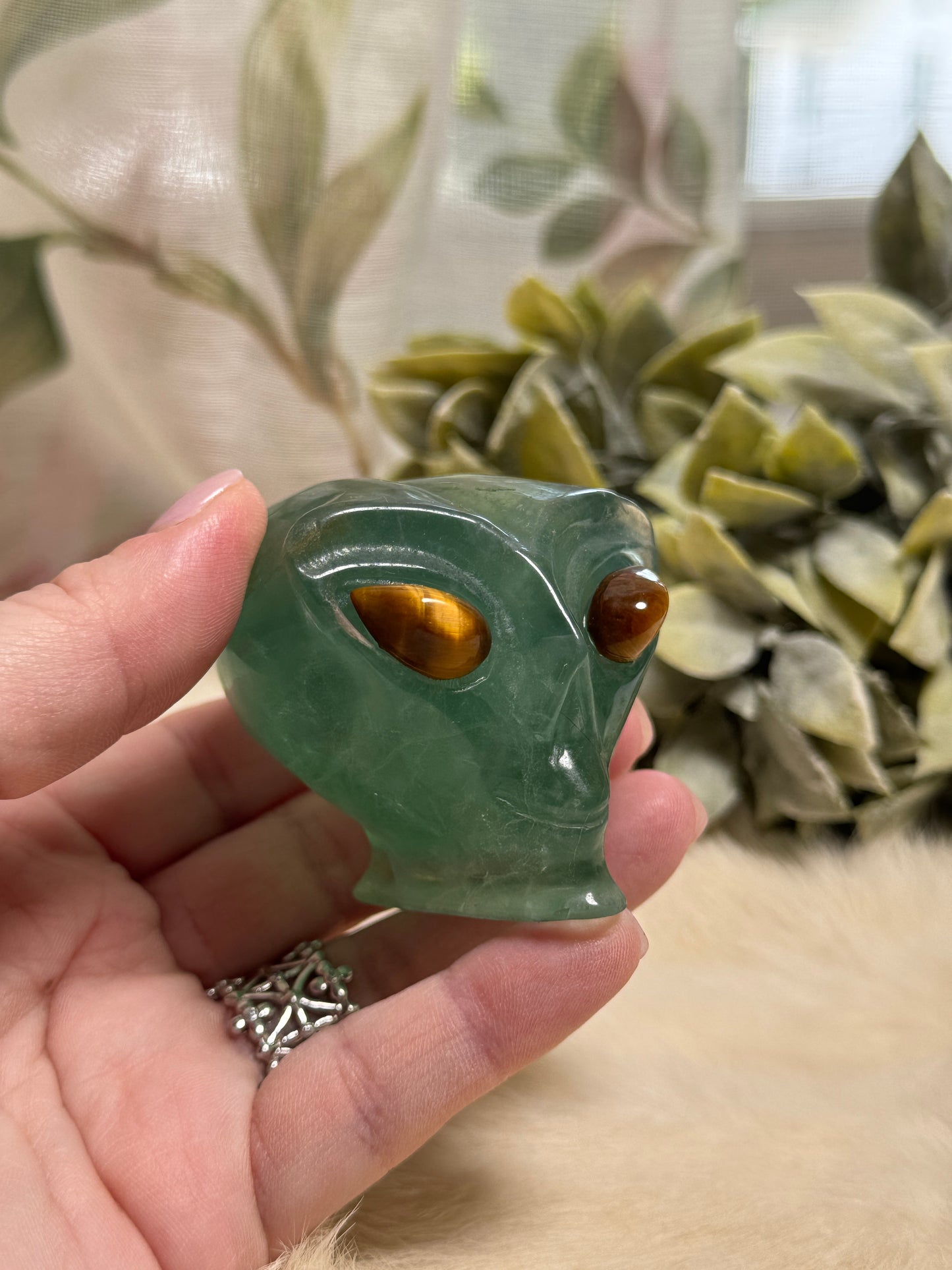 Green Aventurine Alien Head - Opt 31