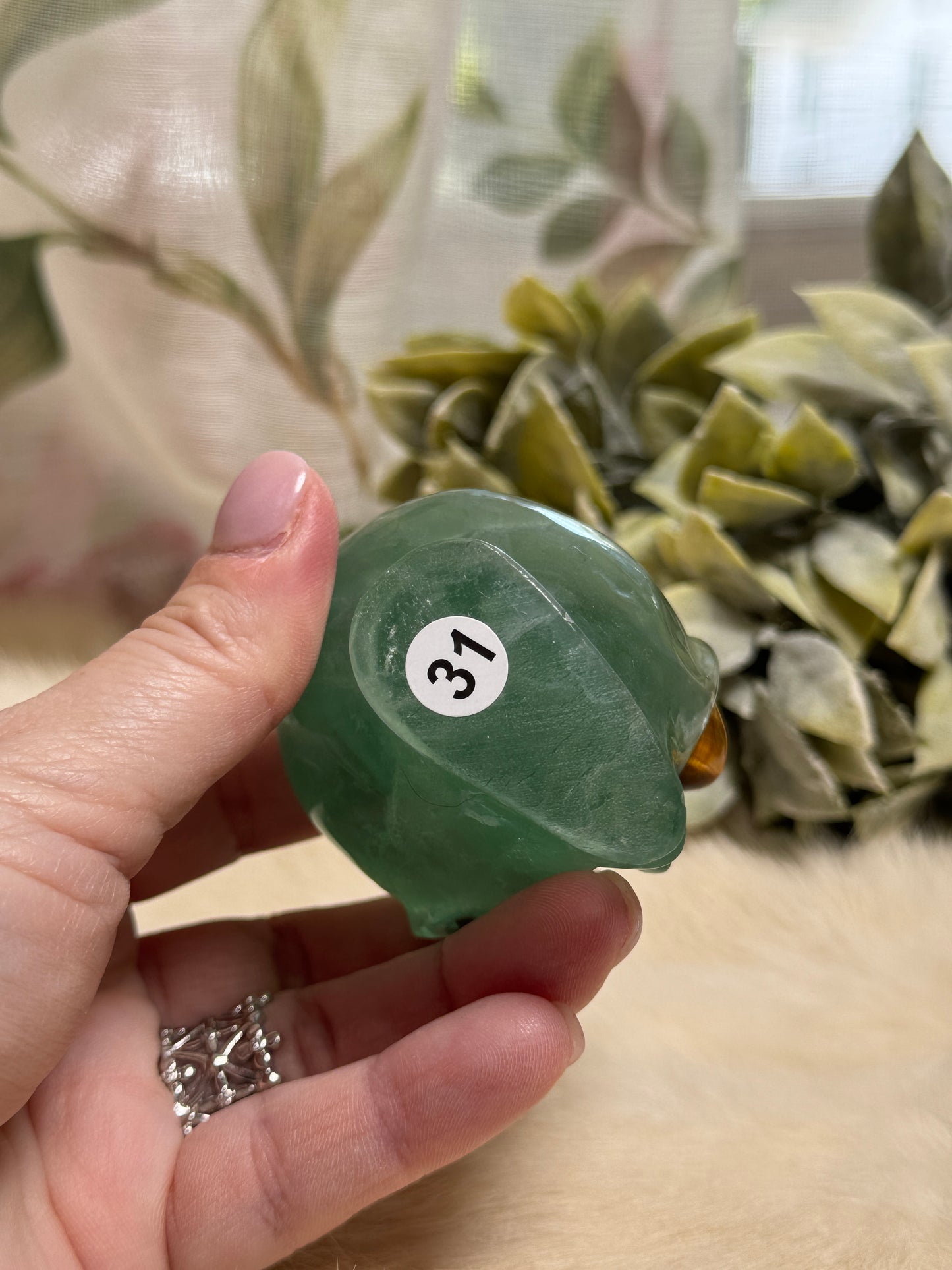 Green Aventurine Alien Head - Opt 31