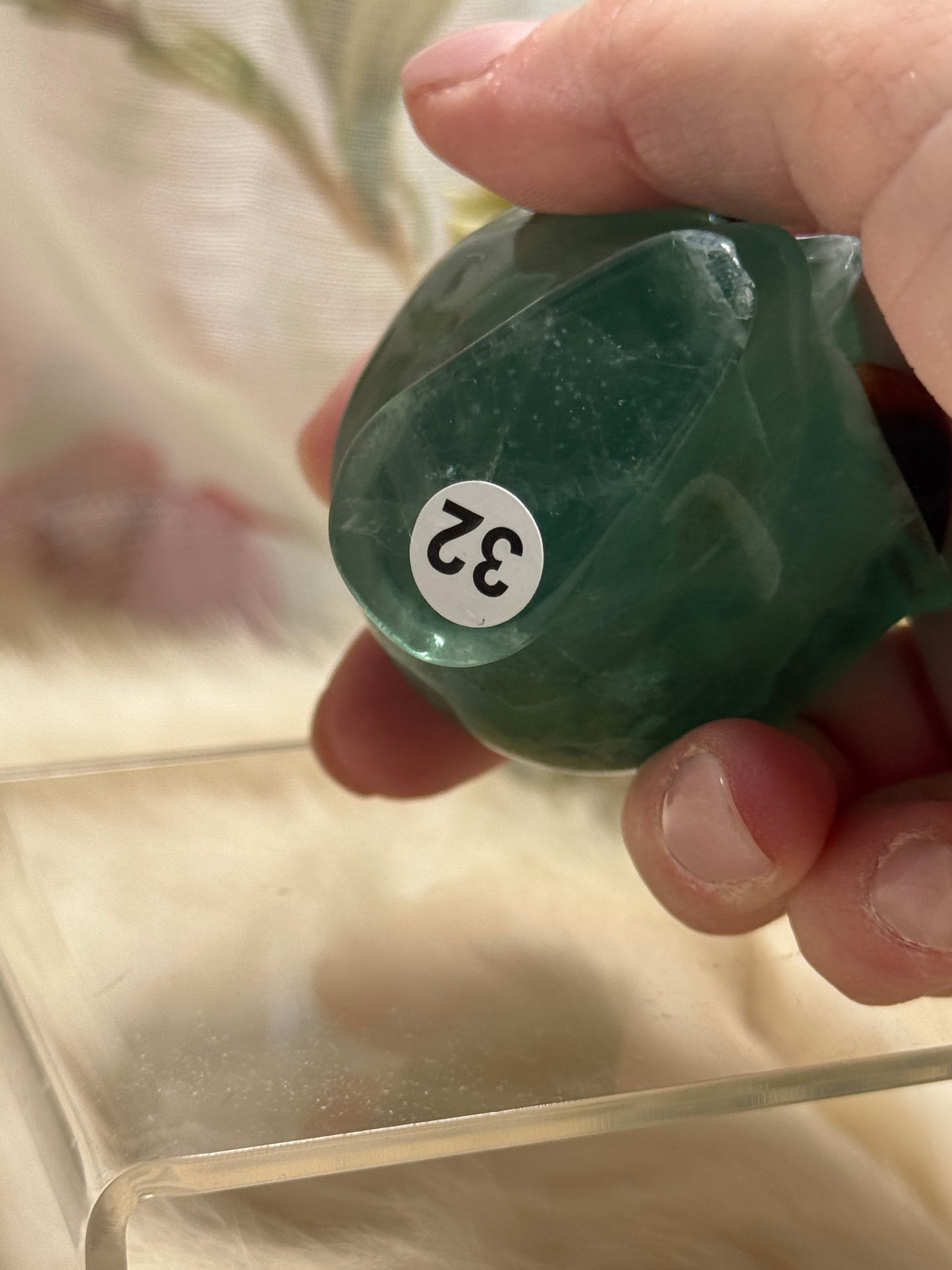 Green Aventurine Alien Head - Opt 32
