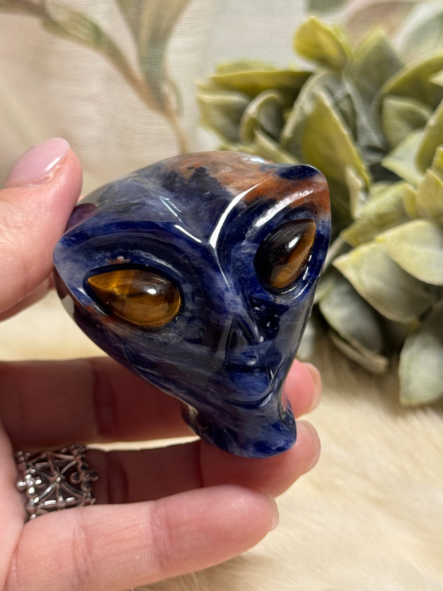 Sodalite Alien Head - Opt 34