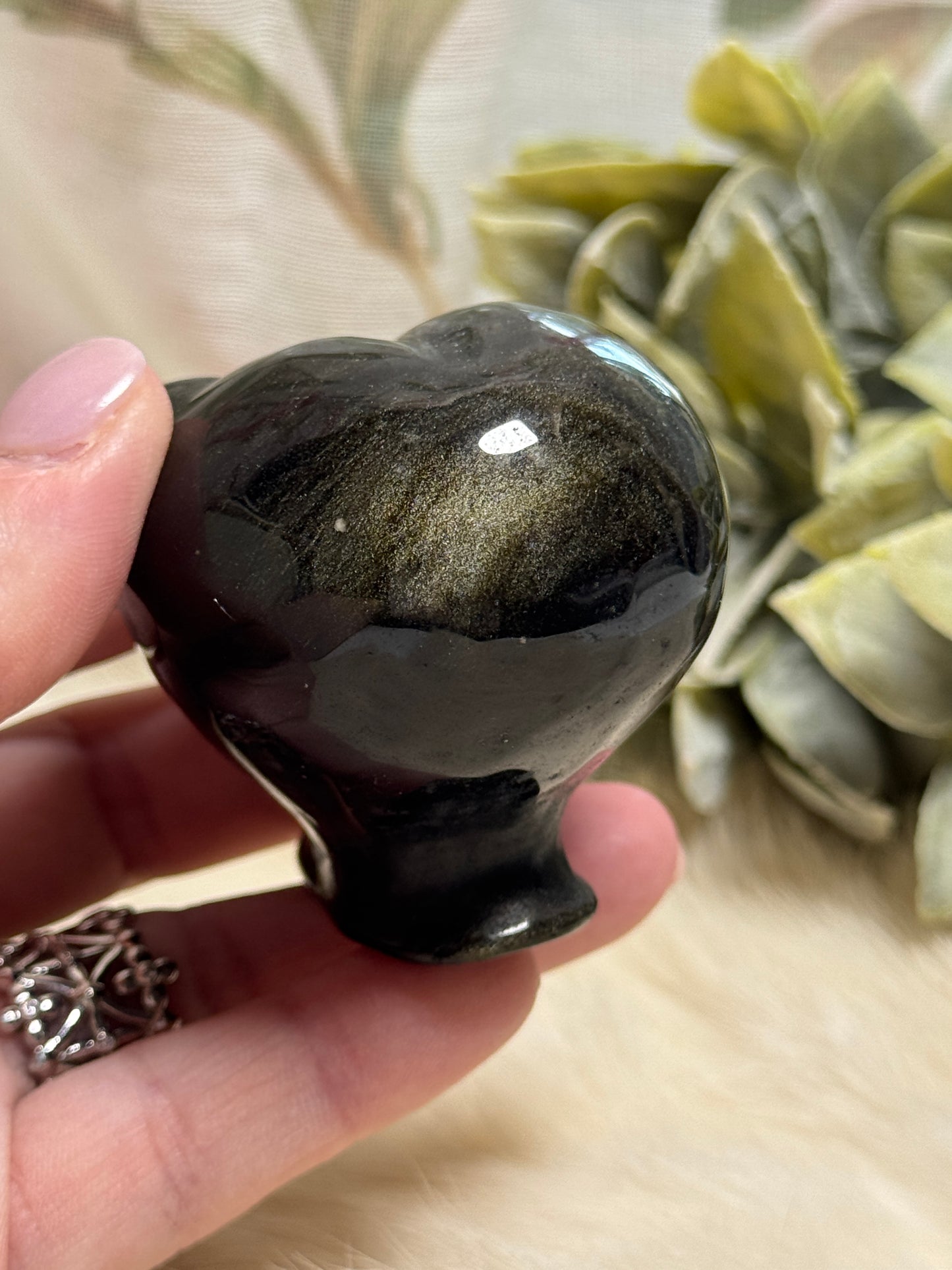 Golden Sheen Obsidian Alien Head - Opt. 35