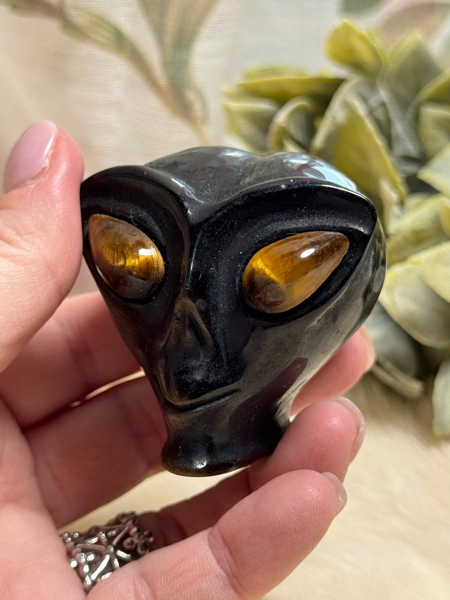 Golden Sheen Obsidian Alien Head - Opt. 35