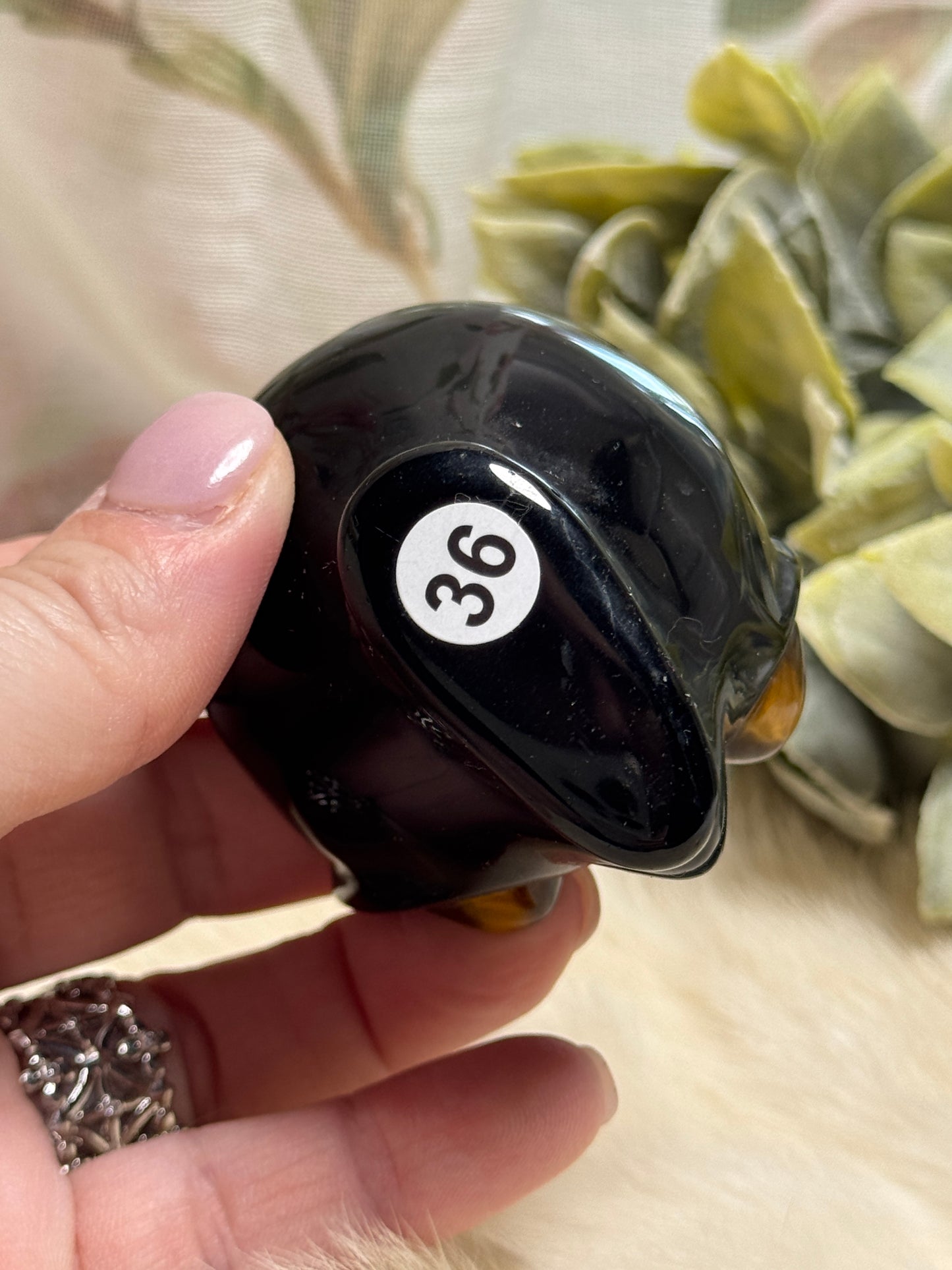 Black Onyx & Tiger Eye Alien Head - Opt 36