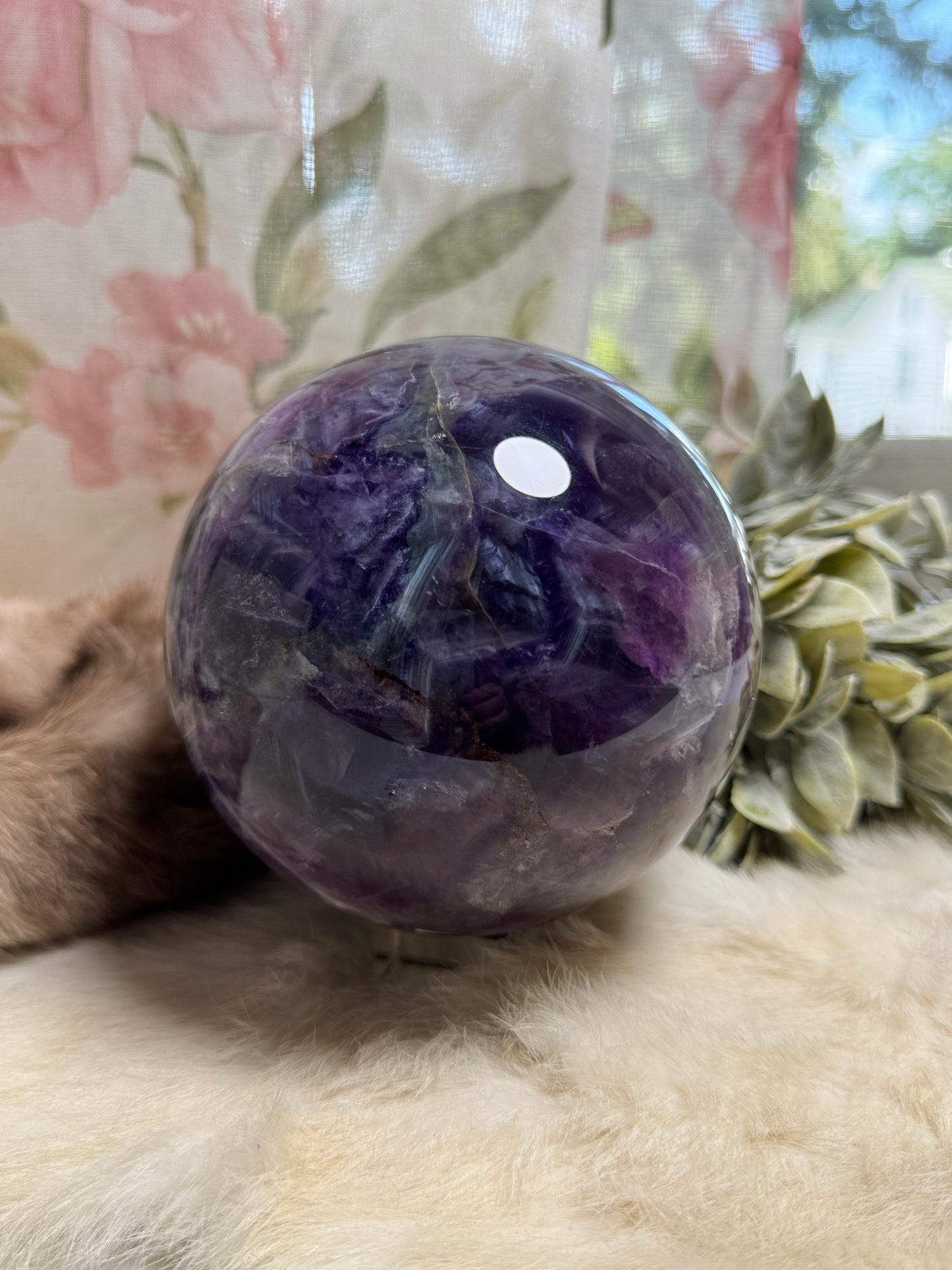 Luxurious Purple Fluorite Sphere - Large