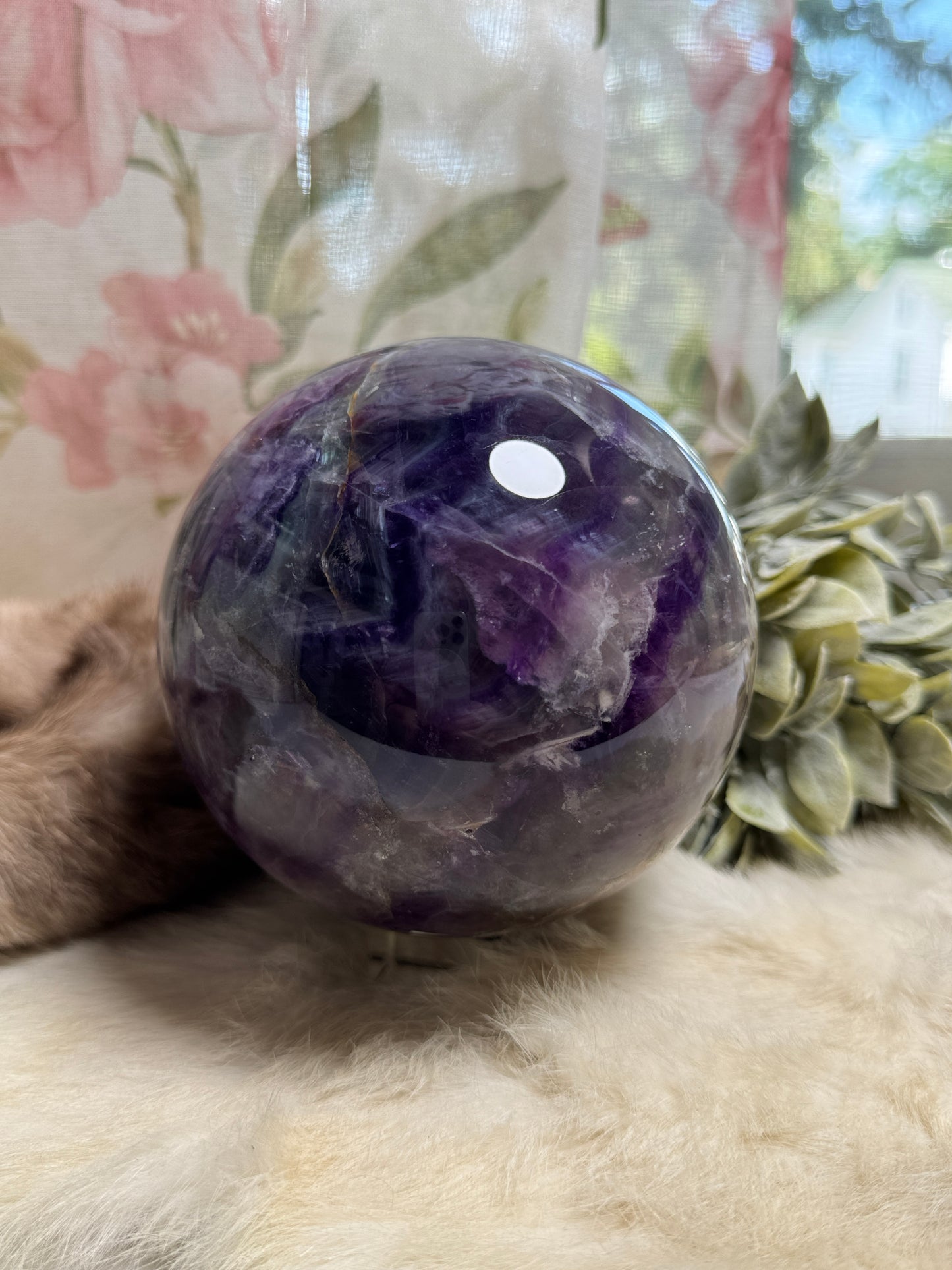 Luxurious Purple Fluorite Sphere - Large