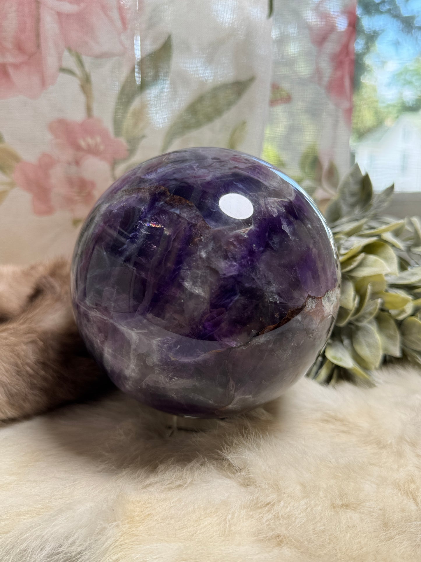 Luxurious Purple Fluorite Sphere - Large