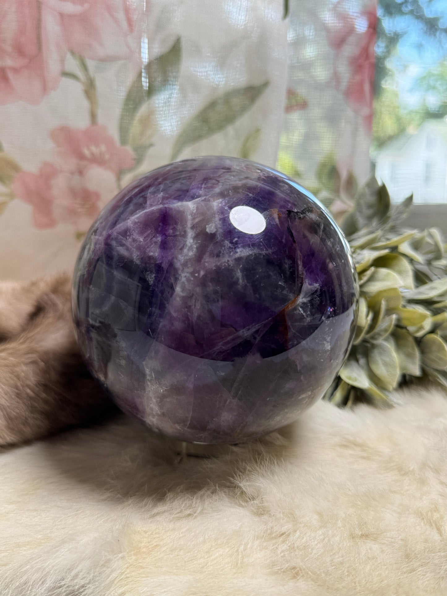 Luxurious Purple Fluorite Sphere - Large