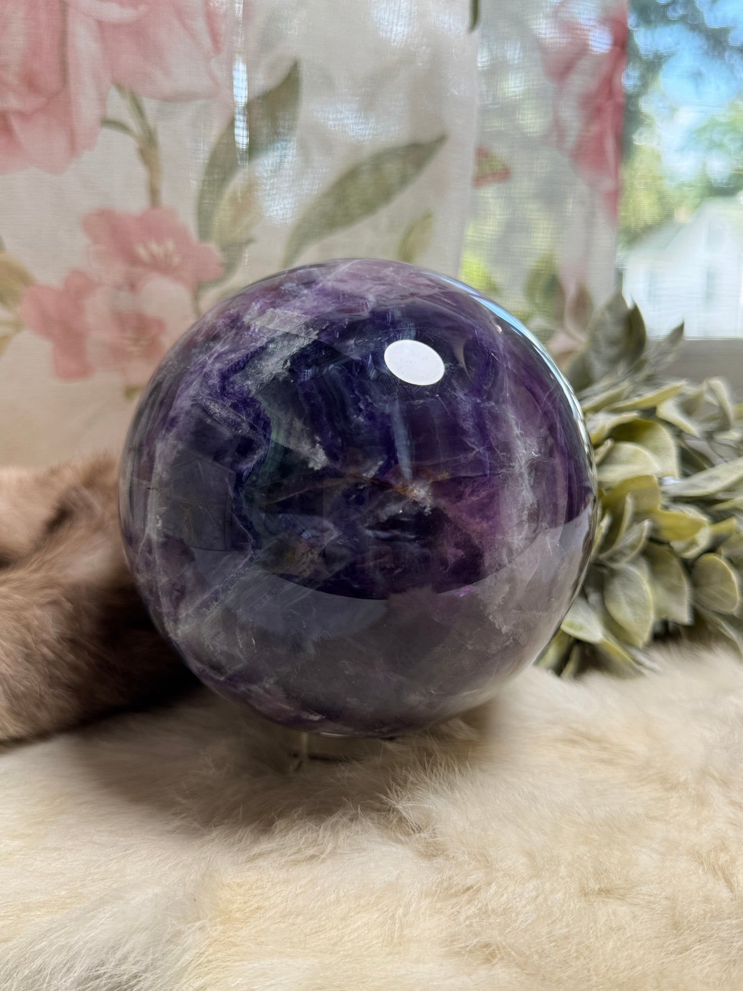 Luxurious Purple Fluorite Sphere - Large