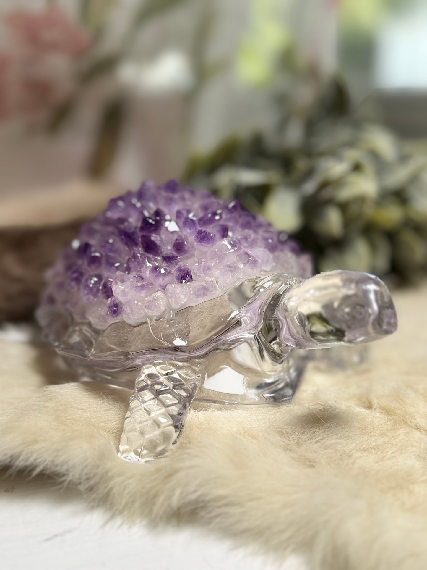 Amethyst Turtle Large Lamp - Opt 42