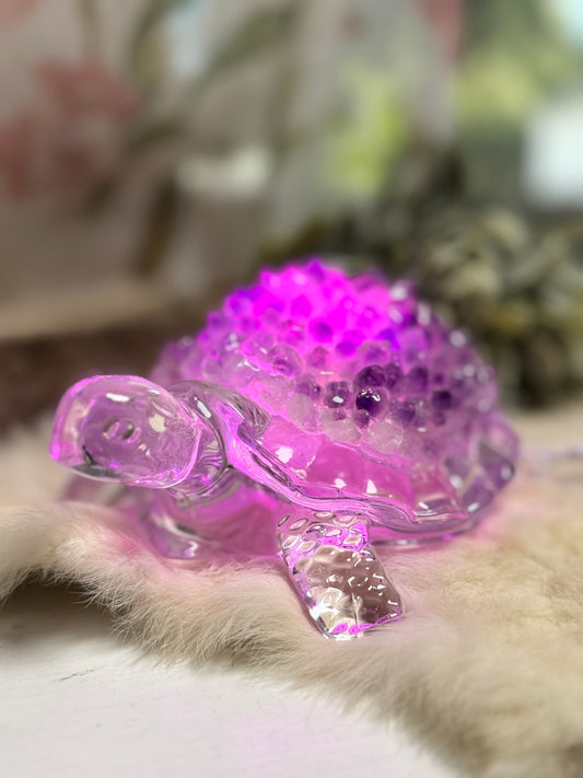 Amethyst Turtle Large Lamp - Opt 42