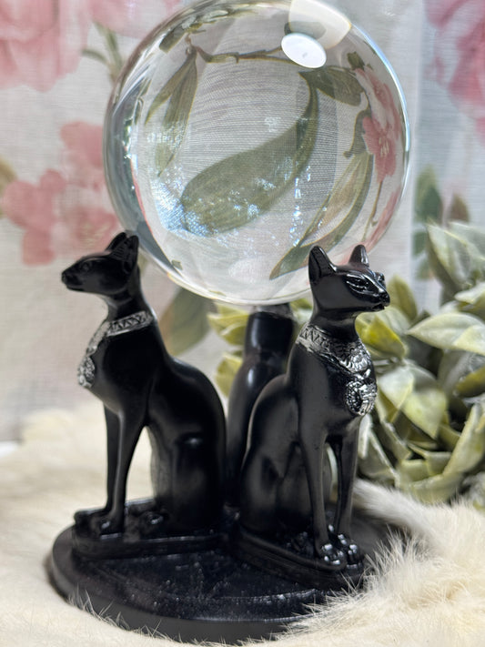 Egyptian Tripe Cat Sphere Holder