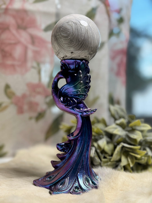 Purple Aura Phoenix Sphere Holder
