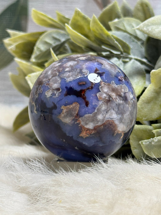 Blue Flower Agate Sphere