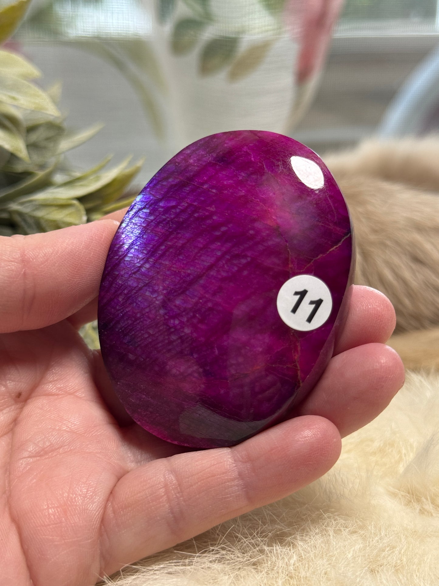Plum Moonstone Palmstone Opt 11