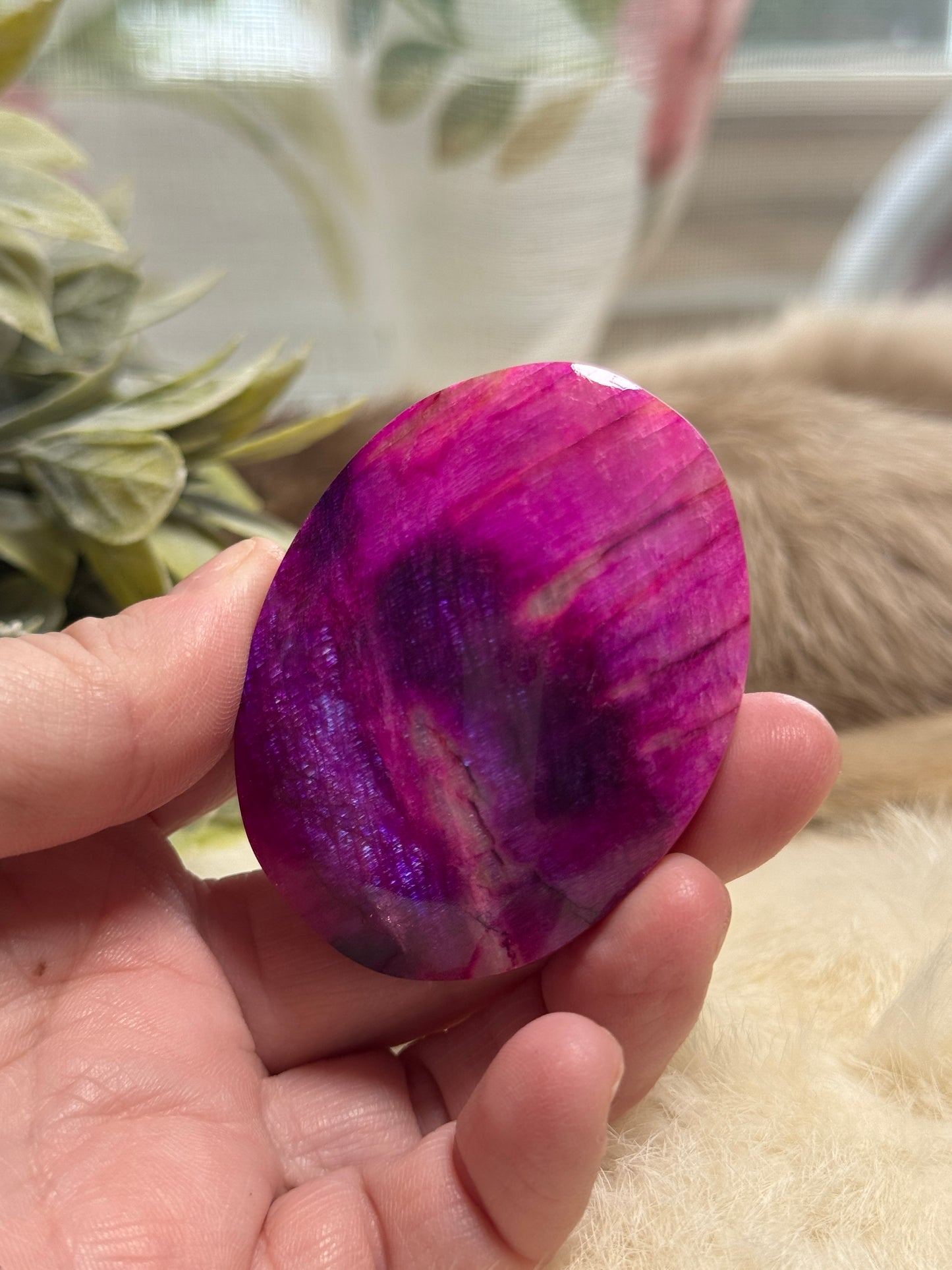 Plum Moonstone Palmstone Opt 12