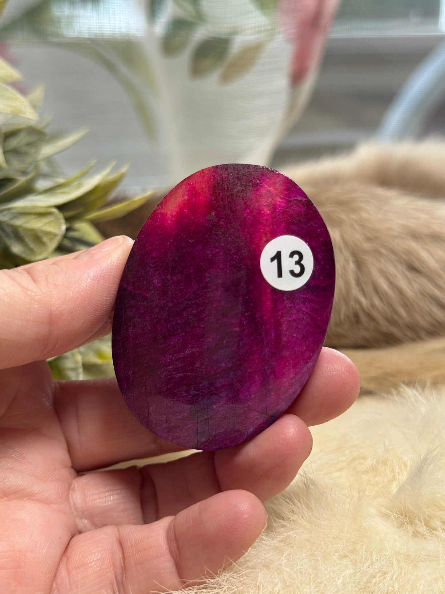 Plum Moonstone Palmstone Opt 13