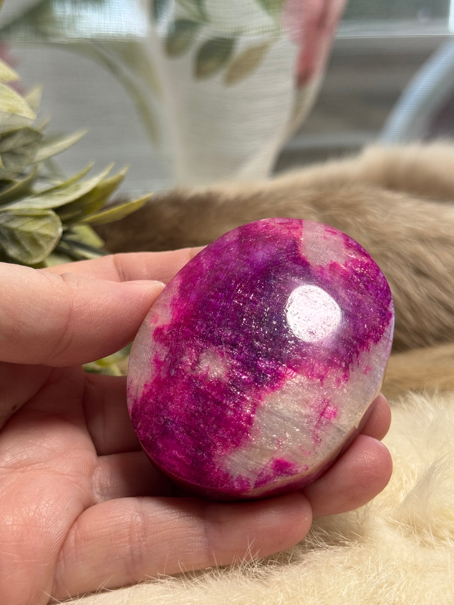 Plum Moonstone Palmstone Opt 15