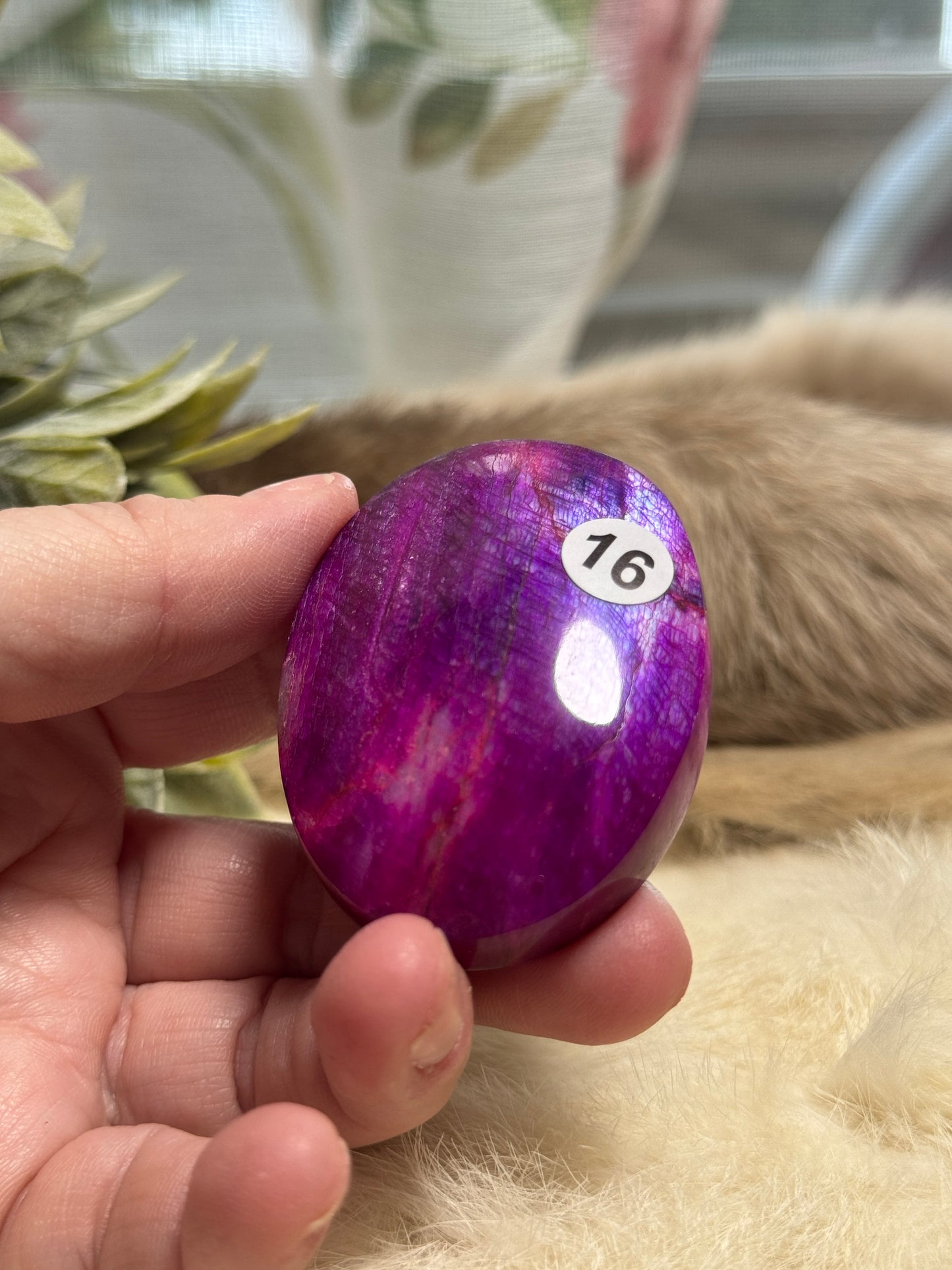 Plum Moonstone Palmstone Opt 16