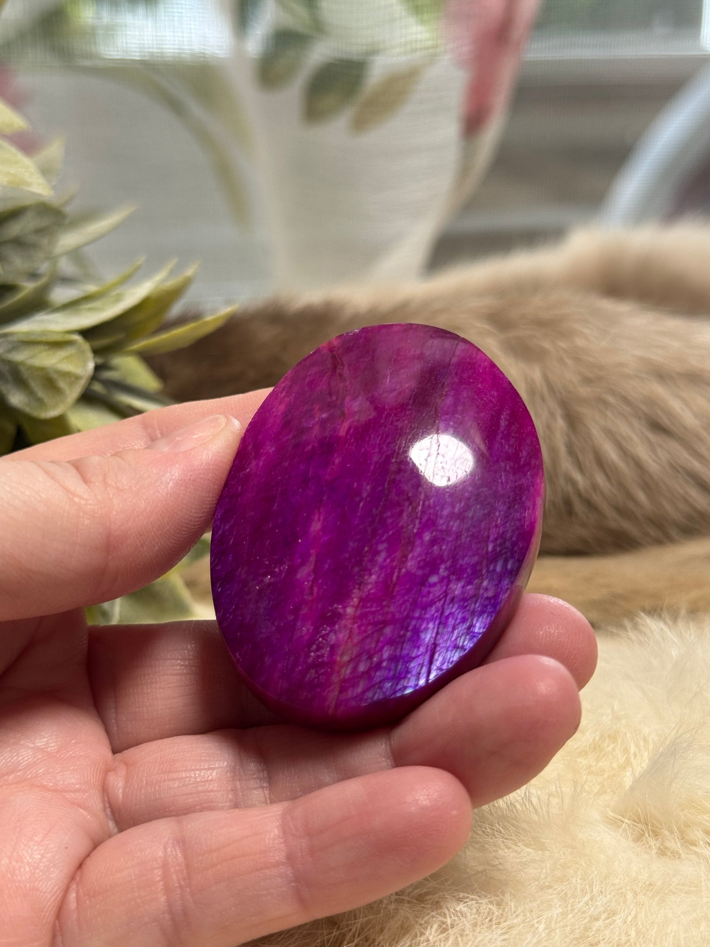Plum Moonstone Palmstone Opt 16