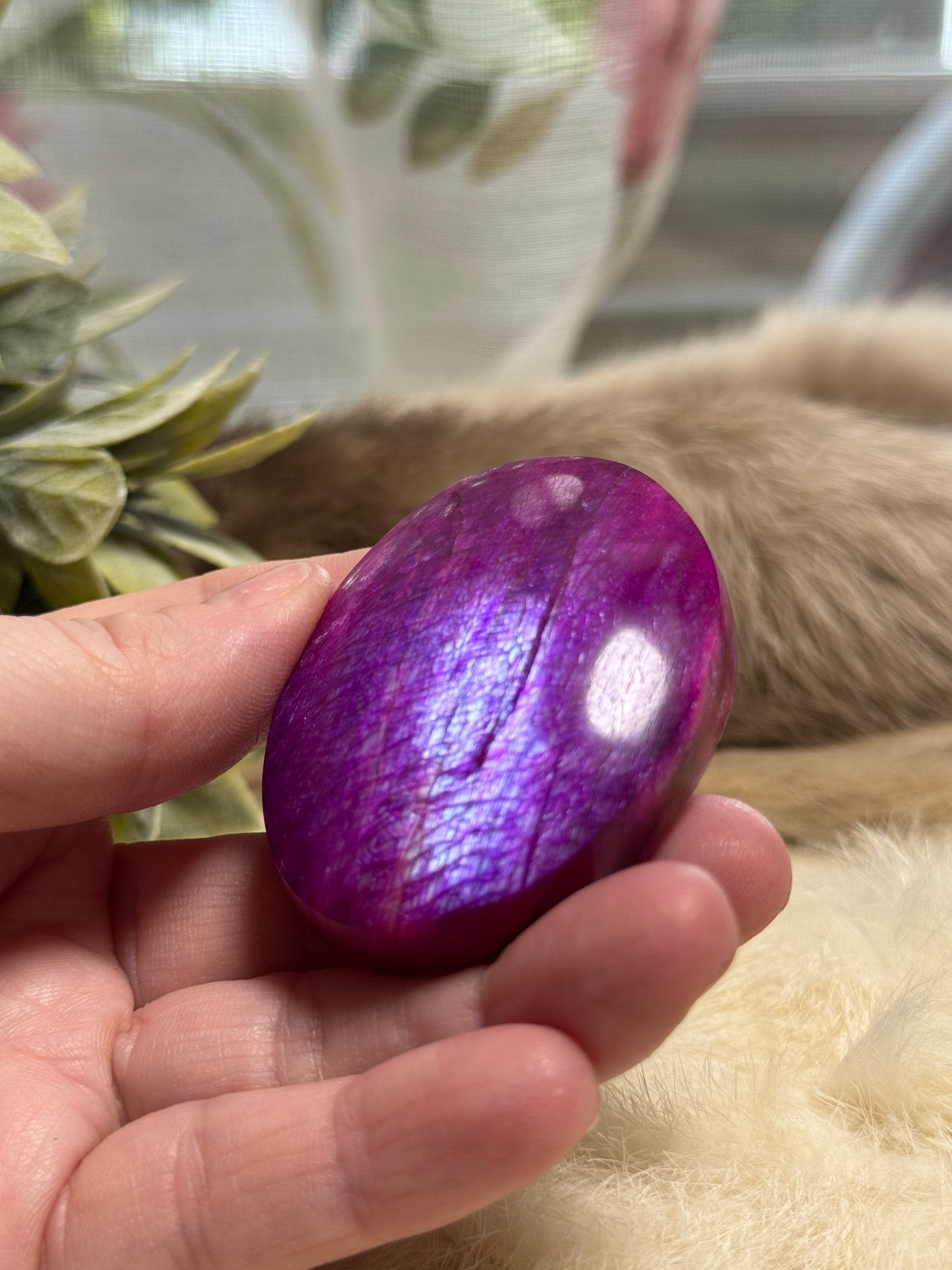 Plum Moonstone Palmstone Opt 16