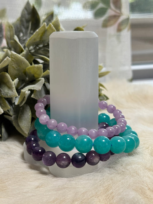 Selenite Floral Bracelet Cleansing Holder