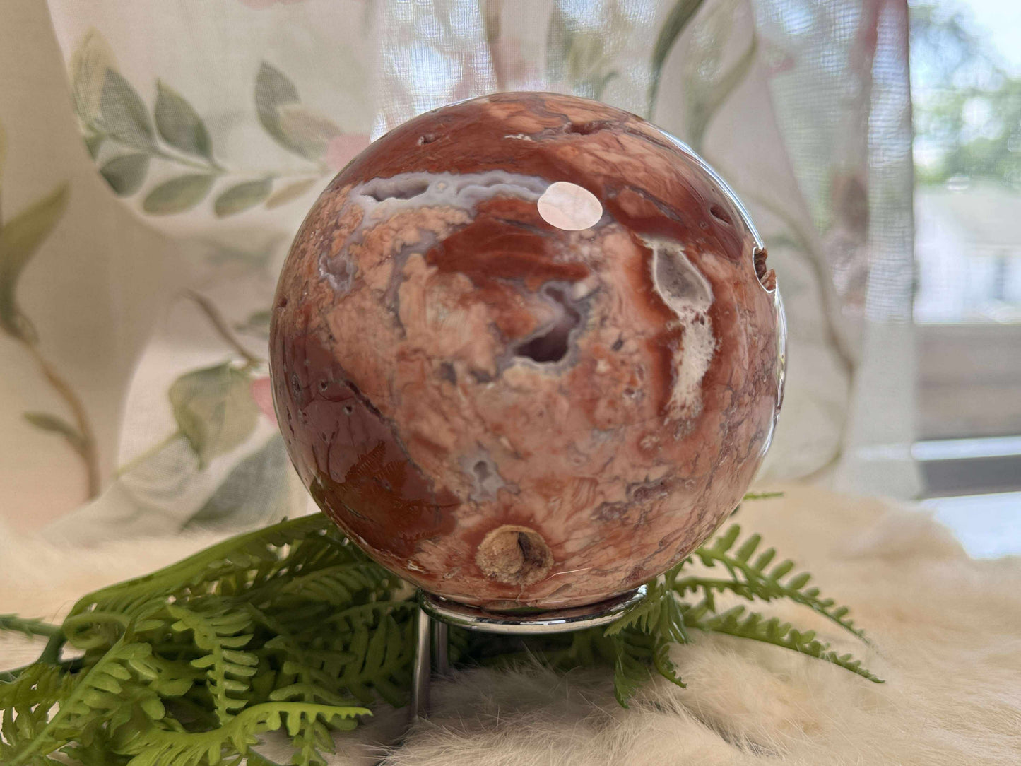 Pink Agate Sphere