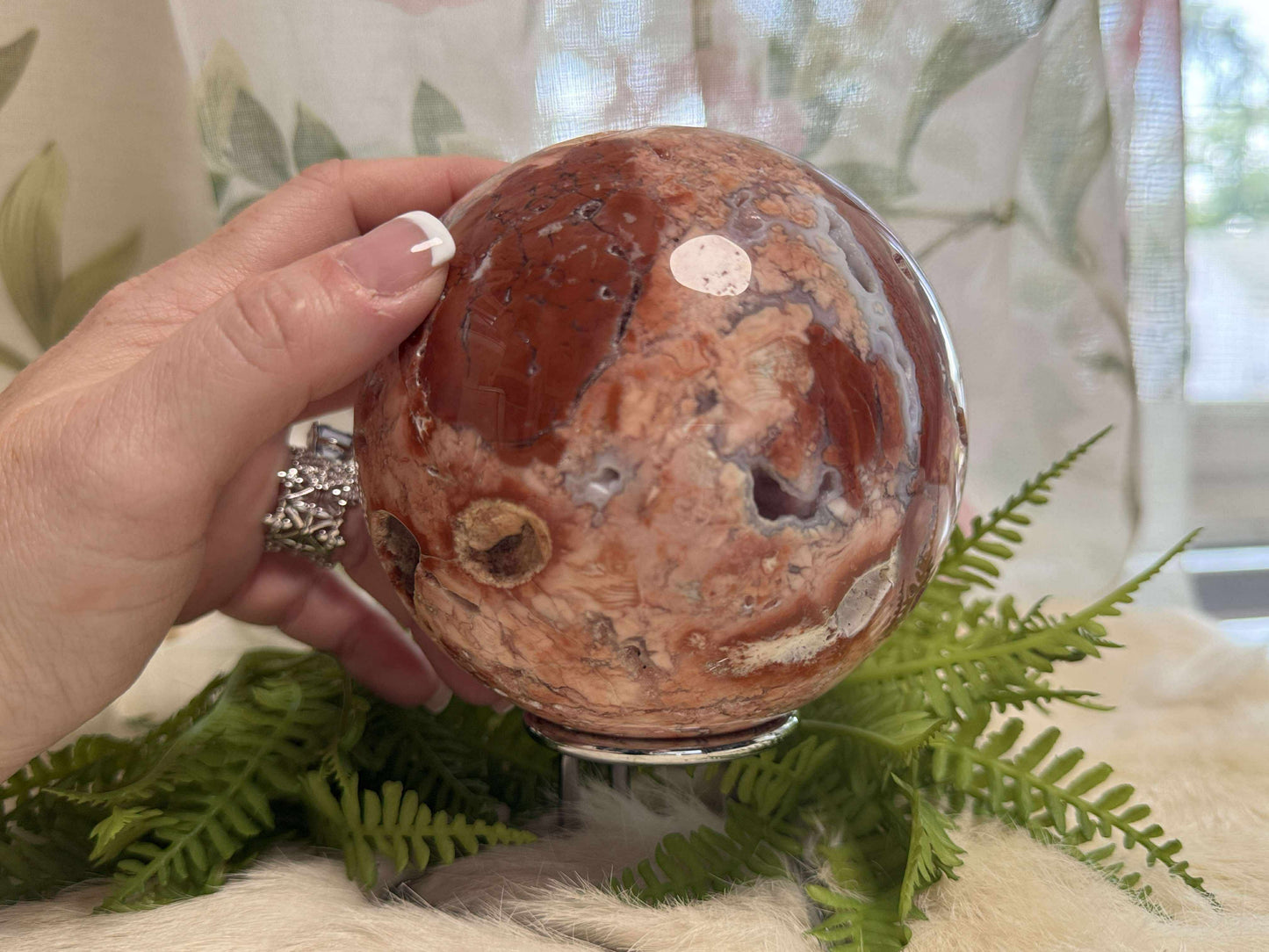 Pink Agate Sphere