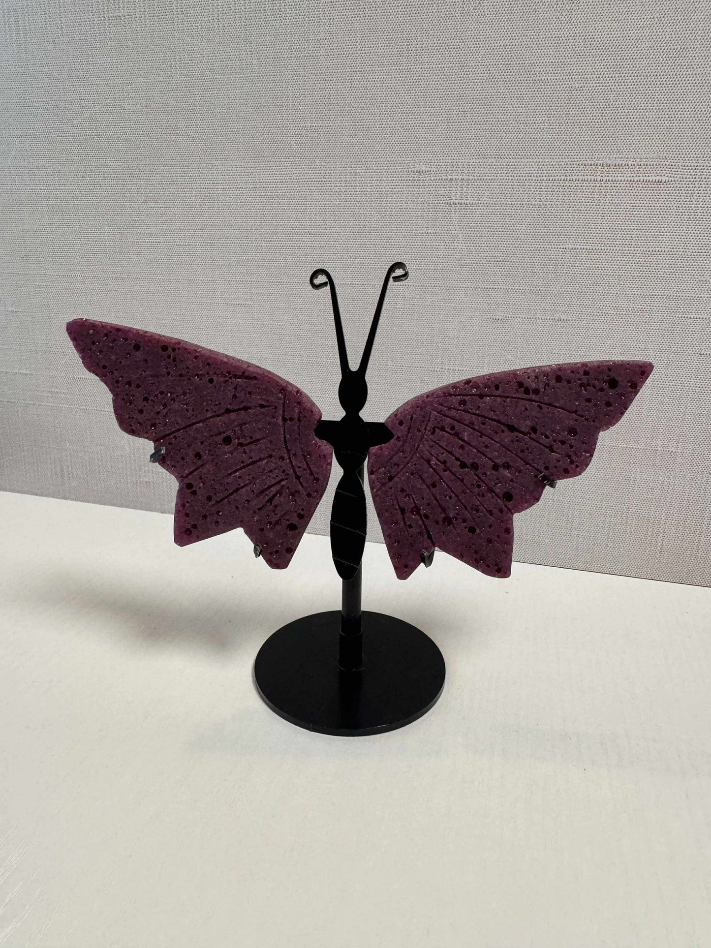 Honeycomb Ruby Butterfly w/ Stand