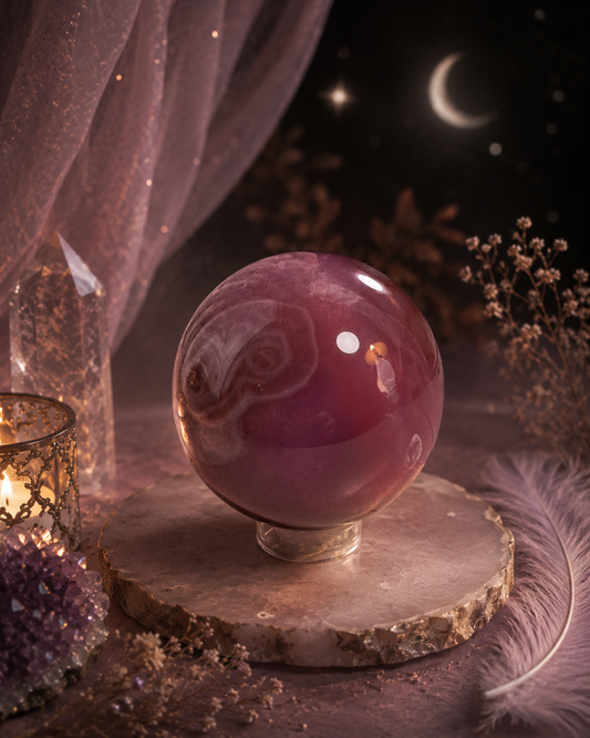 Jelly Pink Agate Sphere