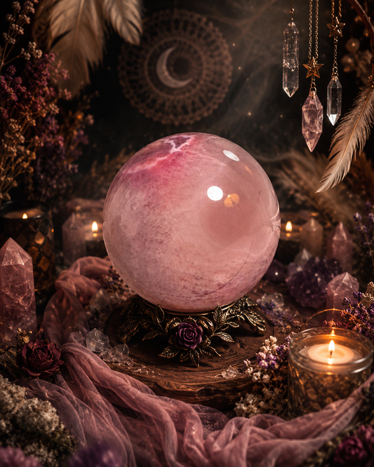 Pink Jelly Agate Large Sphere