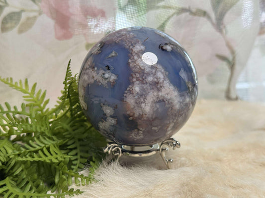 Blue Flower Agate Sphere