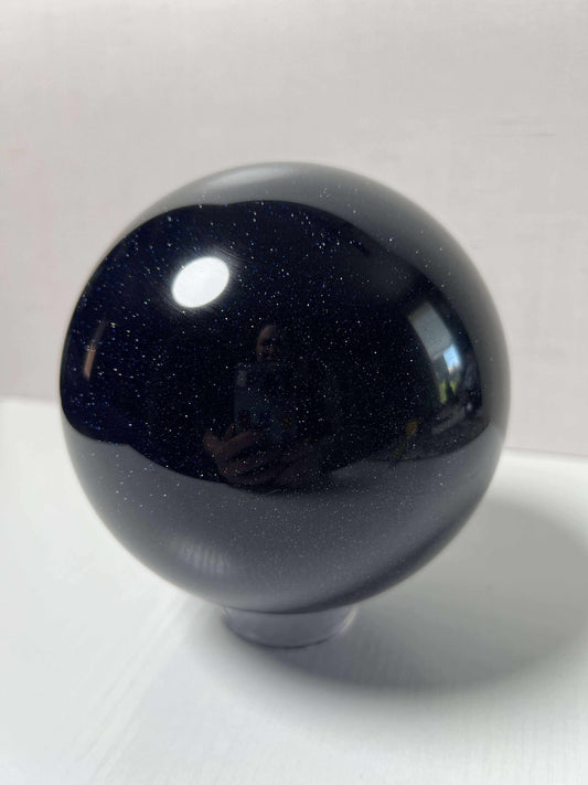 Blue Goldstone Sphere - Large