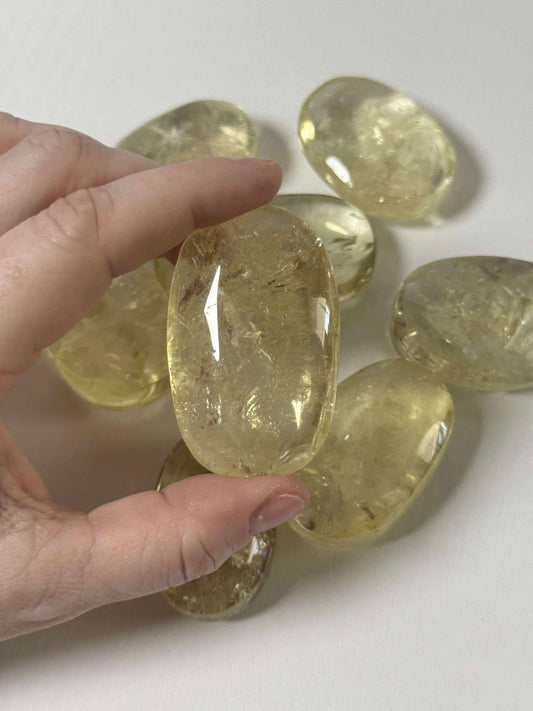 Citrine Palm Stones