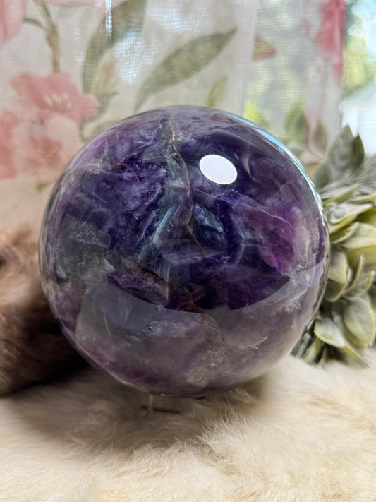 Luxurious Purple Fluorite Sphere - Large