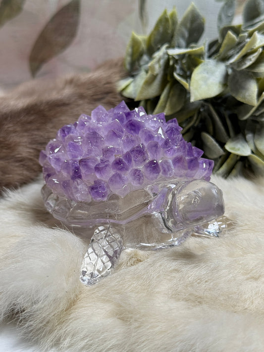 Amethyst Turtle Medium Lamp - Opt 41
