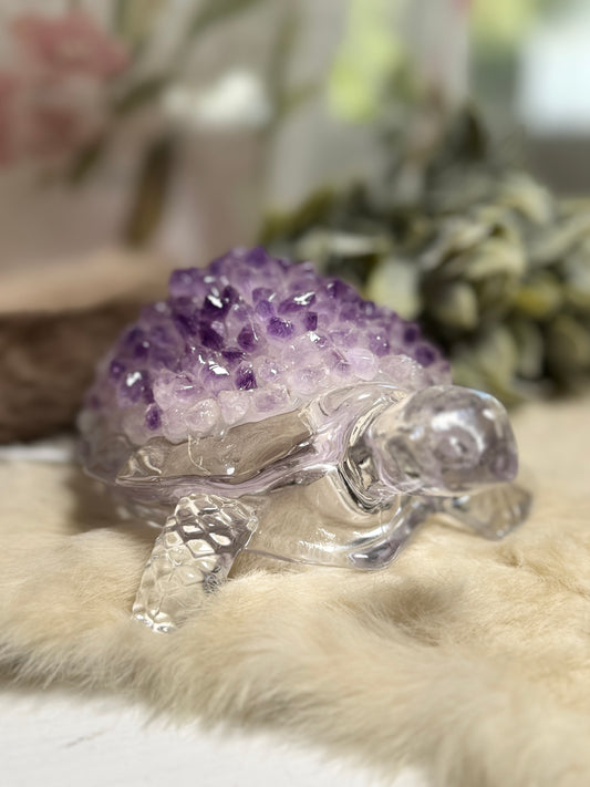 Amethyst Turtle Large Lamp - Opt 42