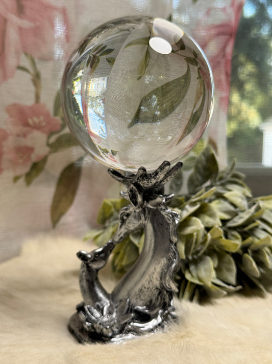 Mother & Baby Deer Sphere Holder
