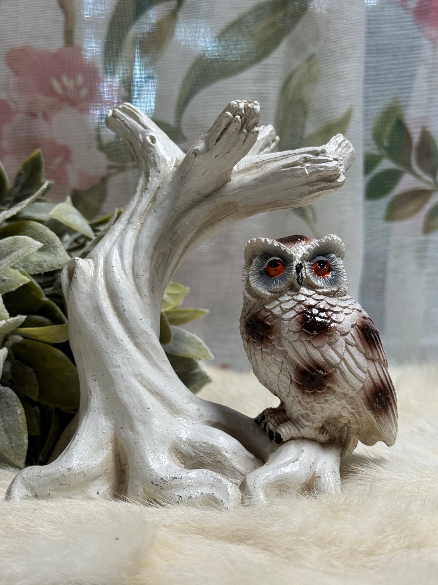 Whimsical Tree Owl Sphere Holder