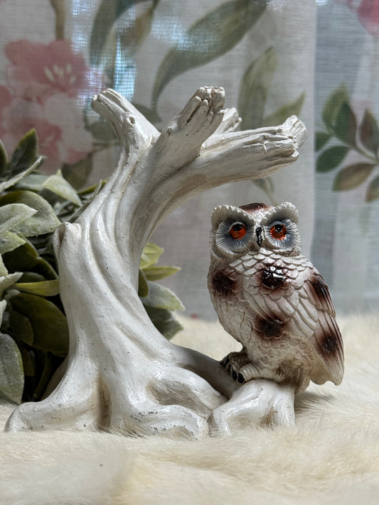 Whimsical Tree Owl Sphere Holder