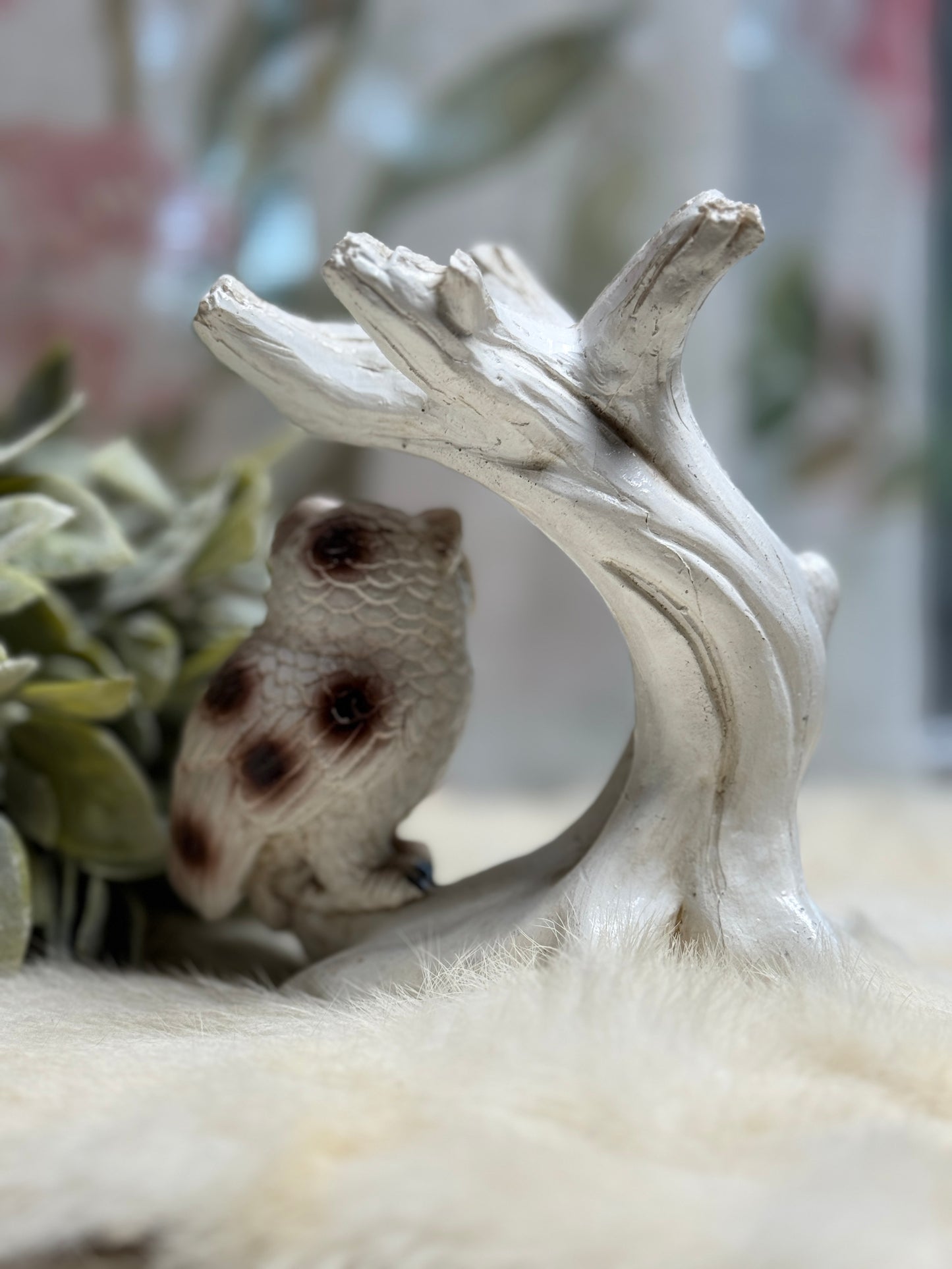 Whimsical Tree Owl Sphere Holder
