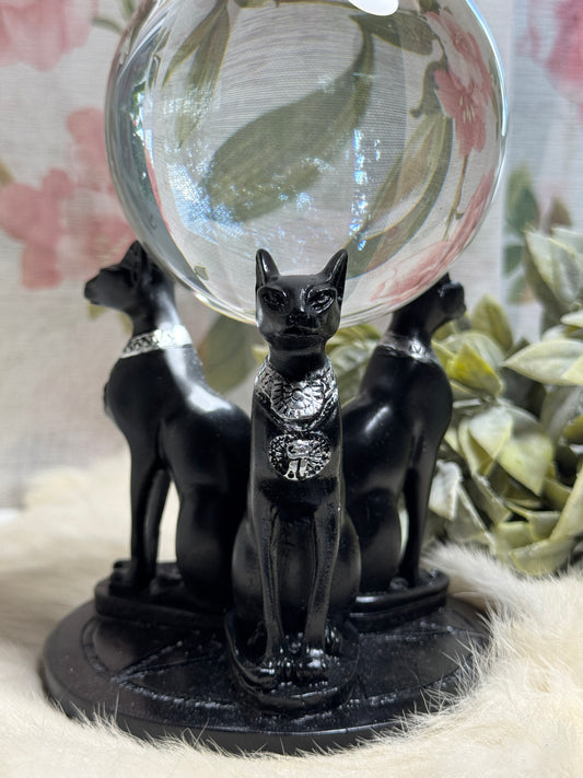 Egyptian Tripe Cat Sphere Holder