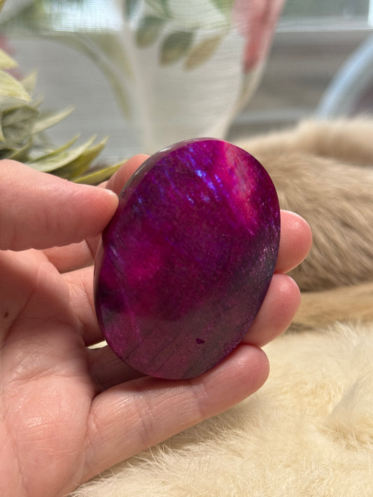 Plum Moonstone Palmstone Opt 13