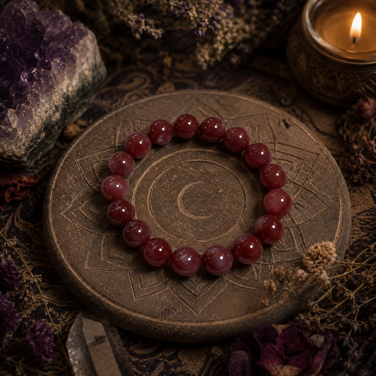 Pink Jelly Agate Bracelet