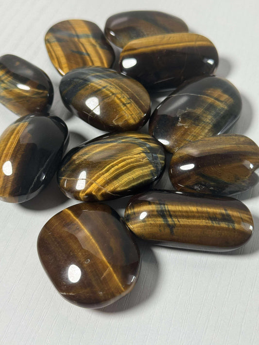 Blue Tigers Eye Palm Stone