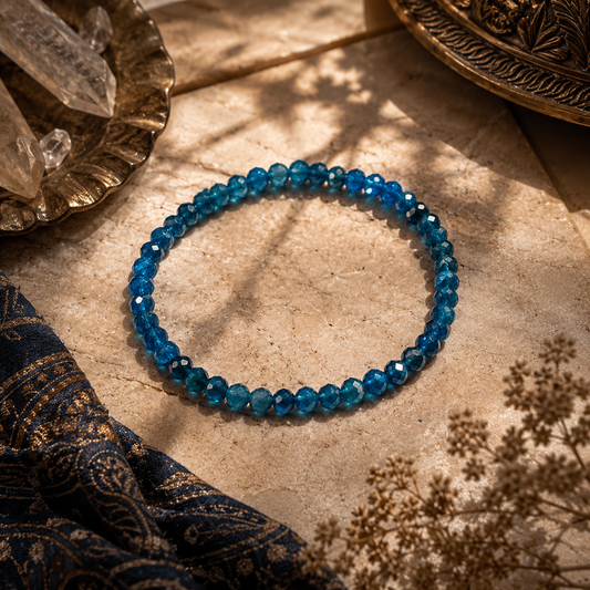 Blue Apatite Faceted Bracelet