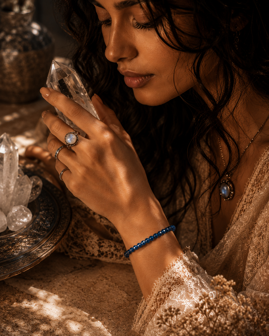 Blue Apatite Faceted Bracelet