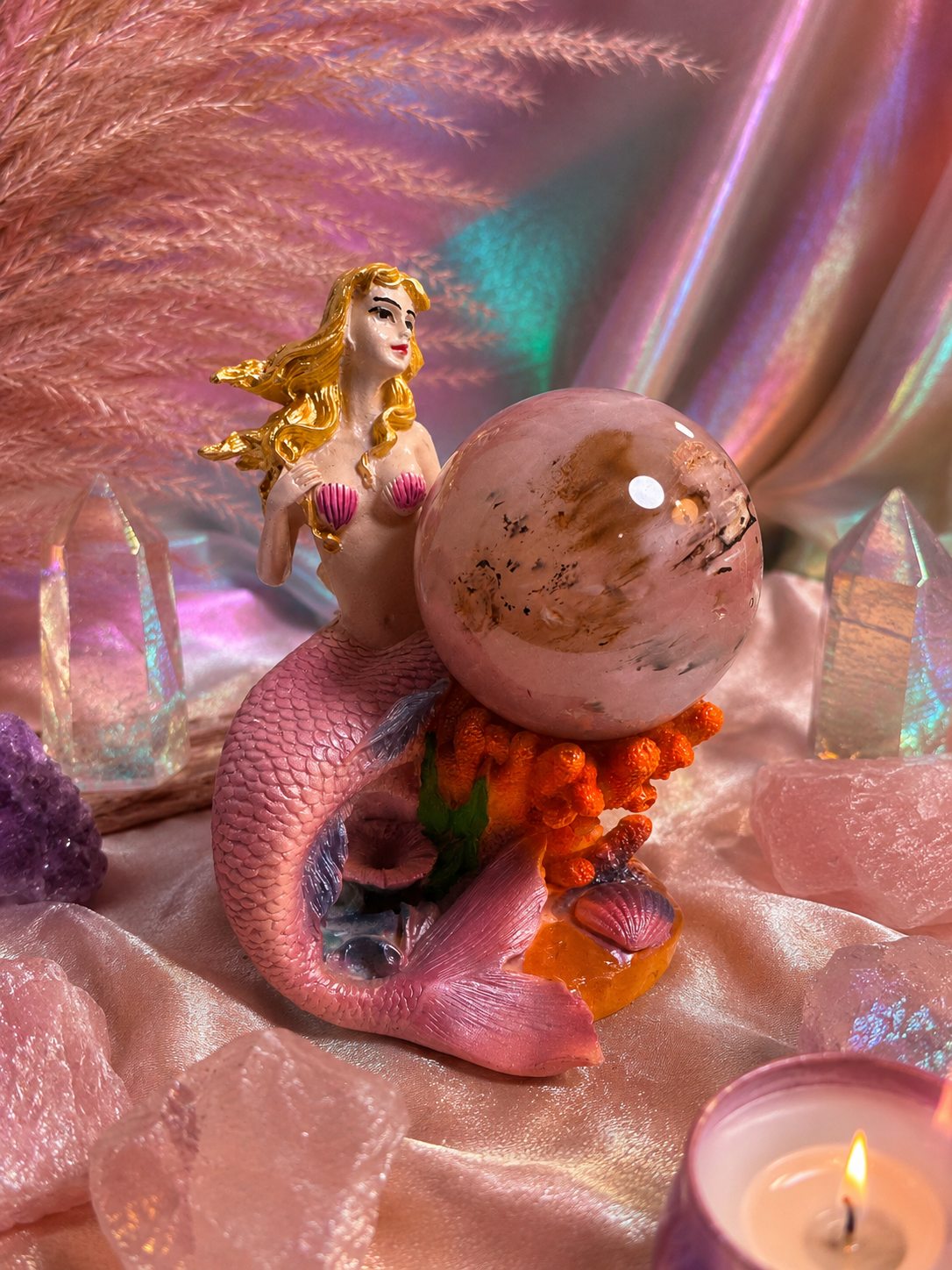 Colorful Mermaid Sphere Holder